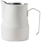 Milk Frother Cup Stainless Steel 304 Stainless Steel Milk Frothing Pitcher 350ml 450ml With Scale Espresso Latte Barista Tool Coffee Shop Home Use(White-350ml) by Unknown