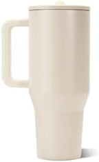 HydroJug Traveler 32oz, Insulated Tumbler with Handle & Straw, Cream - Image 2