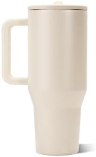 HydroJug Traveler 32oz, Insulated Tumbler with Handle & Straw, Cream - Image 2