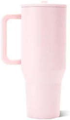 HydroJug Traveler 40oz, Insulated Tumbler with Handle & Straw, Pink Sand - Image 2