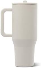 HydroJug Traveler 32oz, Insulated Tumbler with Handle & Straw, Linen - Image 2