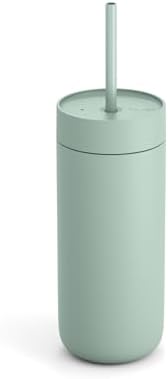 Fellow Carter Cold 20 oz Ceramic Lined Coffee Tumbler with Straw Lid by Unknown