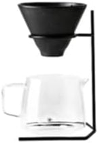 Ceramic Pour Over Coffee Set Filter Bracket Filters Dripper Stand Percolators Shop Cup Share Pots Coffeeware Accessories(Transparent Set B) by Unknown