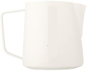 500/600ml Milk Frothing Jug Stainless Steel Barista Tool With Latte Art,Espresso Steamer Cup Coffee Accessories(600ml White) by Unknown
