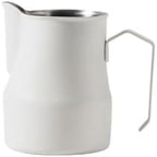 Milk Frother Cup Stainless Steel 304 Stainless Steel Milk Frothing Pitcher 350ml 450ml With Scale Espresso Latte Barista Tool Coffee Shop Home Use(White-450ml) by Unknown