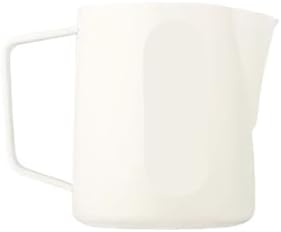 Milk Frothing Pitcher 500ml Stainless Steel Steaming Pitchers Cappuccino/Latte Art Cup Coffee Tool(500ml,White) by Unknown
