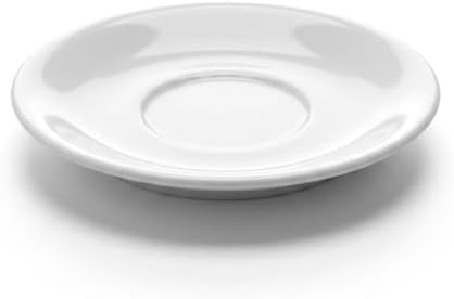 Tuxton China ALE-050 Demitasse Saucer, 5" Diameter, Round, Coupe,Microwave and Dishwasher Safe, Oven Proof, Fully Vitrified, TuxCare, Healthcare, Alaska/Colorado, Porcelain White, Pack of 36 by Tuxton
