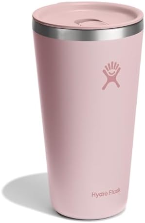 Hydro Flask All Around Tumbler Press-in Lid, Insulated Travel Mug, Stainless Steel Coffee Cup 28 Oz Tonal Trillium Pink - Image 2