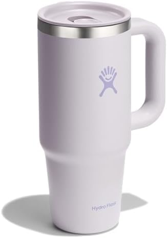 Hydro Flask Coffee Travel Tumbler Mug – Insulated Stainless Steel, Leak Resistant Hot & Iced Coffee Cup 24 Oz Cloud Pink - Image 2