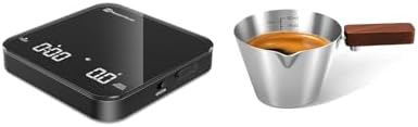 Maestri House Mini Coffee Scale with Timer, USB-C Rechargeable Espresso Scale+ Espresso Measuring Cup by MaestriHouse