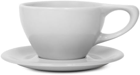 notNeutral Lino Porcelain Cup & Saucer Large Latte 12 oz (12 oz, 1) by notNeutral