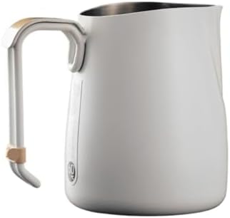 Milk Frothing Pitcher Milk Frothing Pitcher Stainless Steel 20oz/600ML Coffee Frother Cup With Measurement(White) by Unknown
