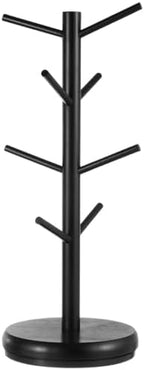 Mug Stand Coffee Mug Organizer Station for Kitchen Coffee Bar Office, Mug Holder Tree, 8 Hooks Coffee Cup Holder with 360° Rotating Base, Wooden Mug Tree Coffee Cup Rack - Image 4
