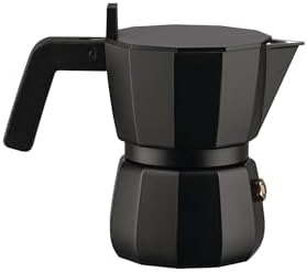 Alessi Moka DC06/1 B Design Espresso Maker Cast Aluminium Handle and Knob PA Black 1 Cup - Image 2