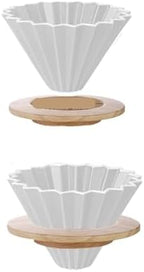 For 1-2 Cups Hand Brew And Machine Coffeeware,Coffee Filter Cup Holder Reusable Ceramics Cone Dripper Funnel Coffee Maker(1PCS-E) by Unknown