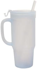Silipint 32oz Silicone Tumbler with Handle, Flip Lid and Straw – BPA-Free, Non-Toxic, Freezer, Microwave, Dishwasher Safe Tumbler – Perfect for Tea, Cold Water, Smoothies (Icicle) Pack of 1 by Silipint