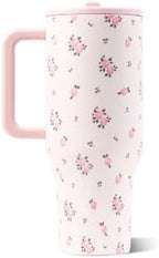 HydroJug Traveler 32oz, Insulated Tumbler with Handle & Straw, Wildrose - Image 2