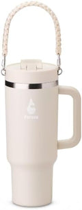 Farsea 40oz Insulated Stainless Steel Travel Tumbler with Handle & Straw by Farsea