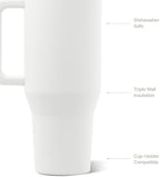HydroJug Traveler 40oz, Insulated Tumbler with Handle & Straw, Lunar - Image 3
