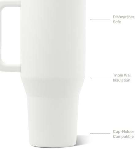 HydroJug Traveler 40oz, Insulated Tumbler with Handle & Straw, Lunar - Image 3