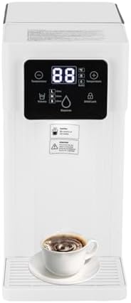 Instant Hot Water Dispenser with Child Lock, 3L/0.79gal Desktop Water Dispenser 1500W Electric Kettle with Adjustable Temperatures & 3 Water Outputs, 3.28ft Cord, Water Tank for Office/Home (White) - Image 6