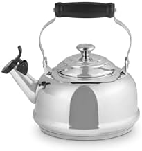Le Creuset Enamel On Steel Whistling Tea Kettle, 1.7 qt., Stainless Steel - Image 2