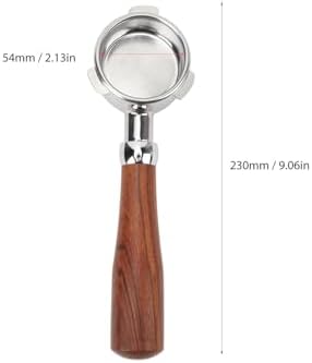 54Mm Bottomless Portafilter, Stainless Steel Coffee Portafilter, Detachable Coffee Portafilter with Handle for Coffee Machine (E Circle Rosewood) - Image 3