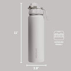 Vesmoon Vessence 24 Oz Stainless Steel Tea Infuser Bottle for Loose Leaf Tea, Water, Herbs, Fruits - Triple Layered Insulated, Leak Proof Bottle with Lid and Clip Handle - 24 Hours Hot/Cold - Image 3