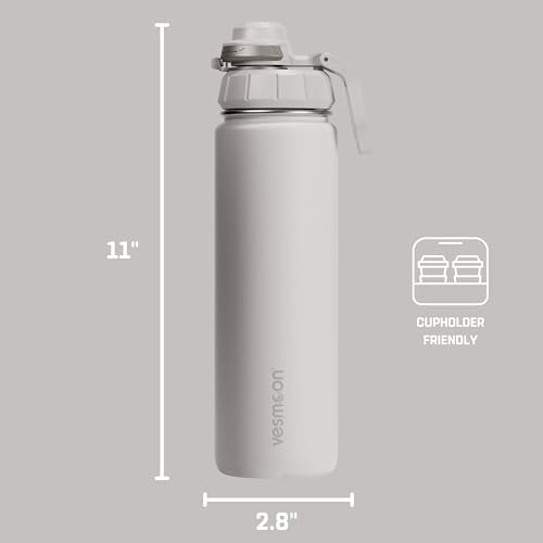 Vesmoon Vessence 24 Oz Stainless Steel Tea Infuser Bottle for Loose Leaf Tea, Water, Herbs, Fruits - Triple Layered Insulated, Leak Proof Bottle with Lid and Clip Handle - 24 Hours Hot/Cold - Image 3