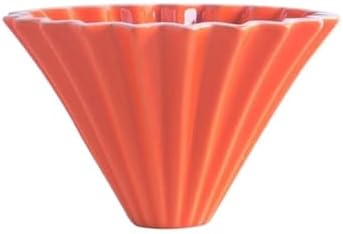 Ceramic Coffee Dripper Pour Over Maker Handmade Origami Filter Cup Flower Shape Funnel Drip Cafe Cake Home(Color 02) by Unknown
