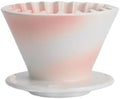 Compatible With Travel，Barista Accessories,Pour Over Coffee Maker Ceramic Cake Coffee Filter Dripper Reusable Filter Cone Drip Holder(2-4 Cup Pink) by Unknown