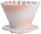 Compatible With Travel，Barista Accessories,Pour Over Coffee Maker Ceramic Cake Coffee Filter Dripper Reusable Filter Cone Drip Holder(2-4 Cup Pink) by Unknown