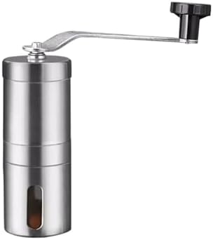 Stainless Home Portable Manual Coffee Grinder Hand Coffee with Ceramic Burrs Adjustable Settings Portable Hand Crank Tools(Small) by Unknown