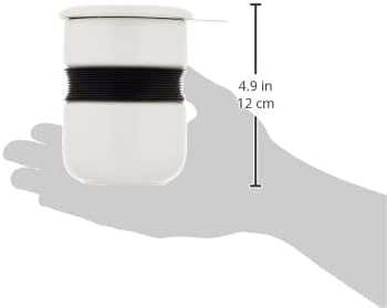 FORLIFE Curve Asian Style Tea Cup with Infuser and Lid 12 ounces, White - Image 3