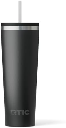 RTIC 28oz Everyday Tumbler, Insulated, Ceramic Lined, Black by RTIC