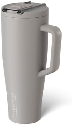 BrüMate Era Flip 40oz Tumbler with 100% Leakproof Covered Straw Lid | Hygienic Covered Straw | Insulated Stainless Steel Water Bottle with Handle | Cup Holder Friendly | BPA-Free (Mocha) - Image 2