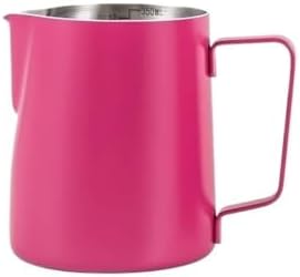 Milk Frother Cup Stainless Steel 350/600ML Coffee Milk Frothing Pitcher Jug 304 Stainless Steel Latte Cup, With Scale Frother Utensils(Red 600ML 1Pcs) by Unknown