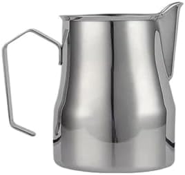 350ml/500ml 304 Stainless Steel Coffee Pitcher Milk Frothing Cup Cream Maker Barista Craft Espresso Latte(500ML Natural color) by Unknown