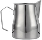 350ml/500ml 304 Stainless Steel Coffee Pitcher Milk Frothing Cup Cream Maker Barista Craft Espresso Latte(500ML Natural color) by Unknown