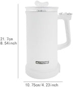 Yajuyi Electric Milk Frother Automatic and Cold Froth Stainless Steel Nonstick Interior Suitable for Home Kitchen Dining Espresso, White - Image 3
