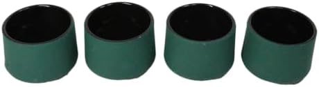 Ebros Gift Pack Of 4 Japanese Traditional Tetsubin Style Textured Surface Cast Iron Tea Cups Teacups Drinkware Tea Service Far East Decorative Accent (Green Modern Kokuyo) - Image 2