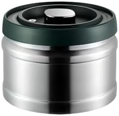 Vacuum Sealed Coffee Canister, 304 Stainless Steel, Airtight Press Type Lid, for Coffee Beans, Tea, Nuts (Silver, 750, Milliliters) by SHAREZEVERMUZE