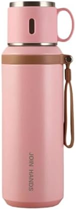 316 Stainless Steel Fitness Sports Vacuum Bottle with handle, Large Capacity Macaron Thermal Mug/14/20/27/37oz (Pink,20) by XUNPENG