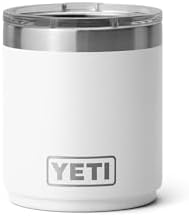 YETI Rambler 10 oz Ceramic Lined Lowball 2.0, Vacuum Insulated with MagSlider Lid, White by YETI