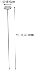 Kisangel 3pcs Stainless Steel Thermometer Extended Probe for Accurate Measurement - Easy to Clean Garden Tool for Composting and Plant Care - Image 3