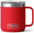 YETI Rambler 10 oz Ceramic Lined Stackable Mug, Vacuum Insulated, Stainless Steel with MagSlider Lid, Rescue Red by YETI