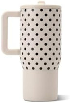 HydroJug Polka Dot Traveler 20oz Kids Insulated Tumbler, French Vanilla - Image 2