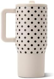HydroJug Polka Dot Traveler 20oz Kids Insulated Tumbler, French Vanilla - Image 2
