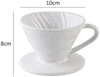 Cracked Ceramic Design Pour Over Coffee Dripper, Food‑Grade Material Barista Accessory for Home and Cafe Brewing(01 2Cups) - Image 2