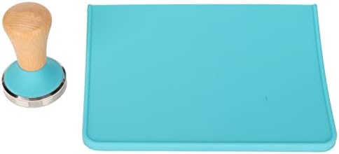 2 Pack Coffee Tamper Mat and Tamper Set Kit - Silicone Pad with Beech Wood Handle for Home Office Barista 58mm / 2.28in Blue (58mm / 2.28in Tamper) - Image 7